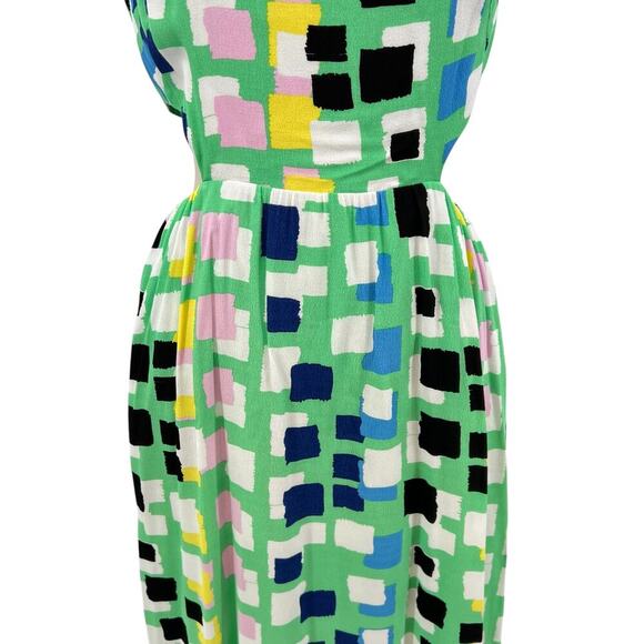 Anthropologie Corey Lynn Calter‎ Midi Dress Abstract Cut Out Green Size Small - Picture 4 of 14